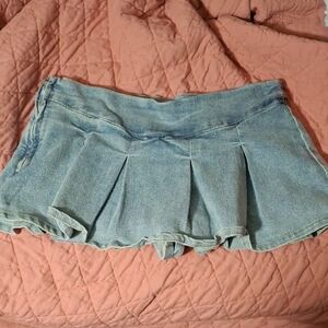 Almost Famous Blue Denim Skort
